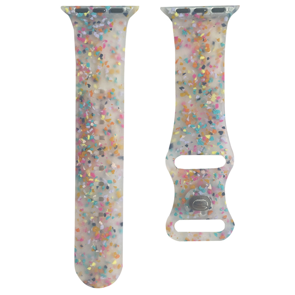 Silicone Watch Band for Apple Watch Series 9 8 7 41mm SE (2023) SE (2022) 6 5 4 SE 40mm 3 2 1 38mm 8-shaped Buckle Pattern Strap Silicone Watch Band for Apple Watch Series 9 8 7 41mm SE (2023) SE (2022) 6 5 4 SE 40mm 3 2 1 38mm 8-shaped Buckle Pattern Strap